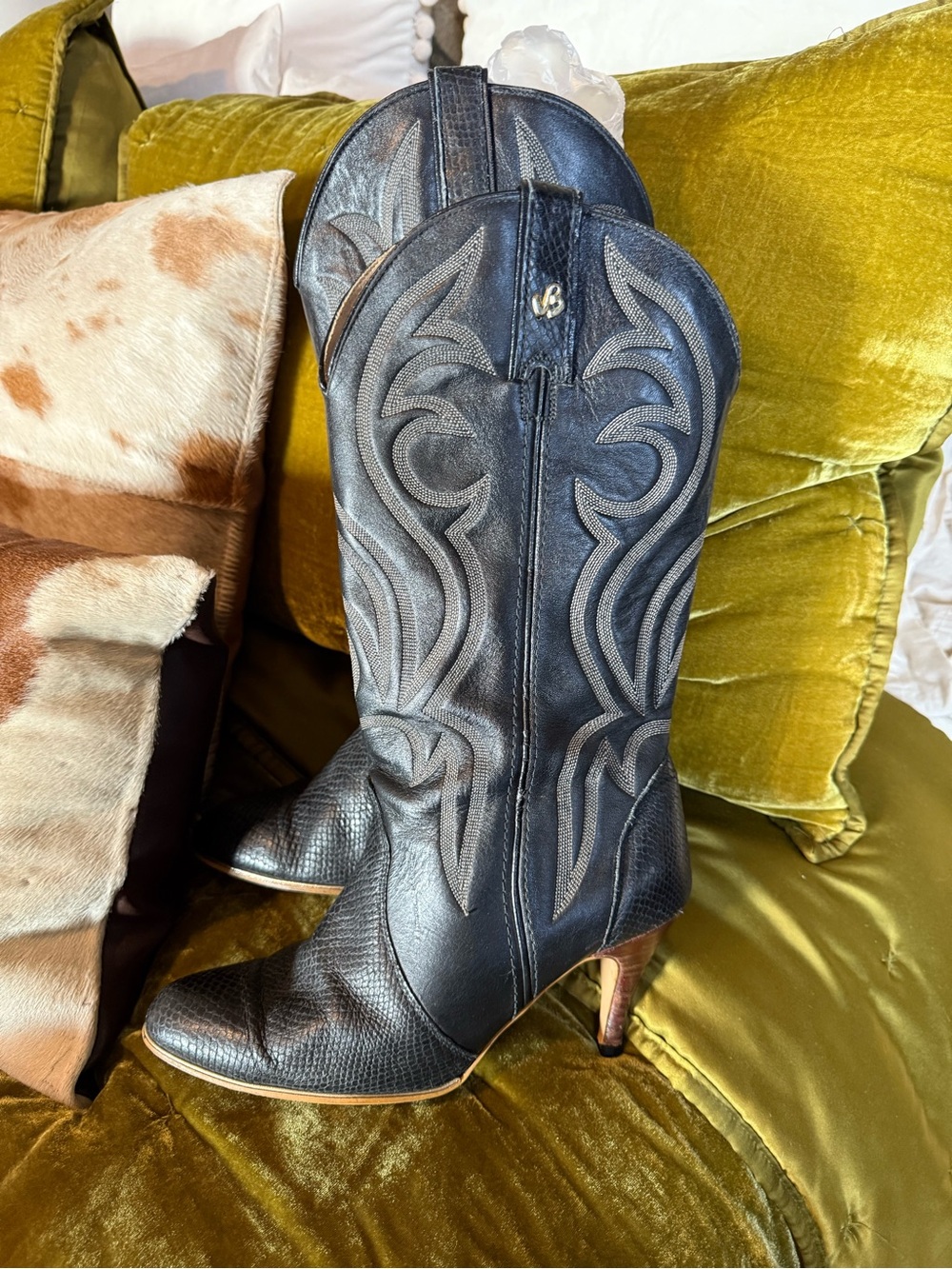 Vintage Jeenz lizard exotic cowboy boots sz 10